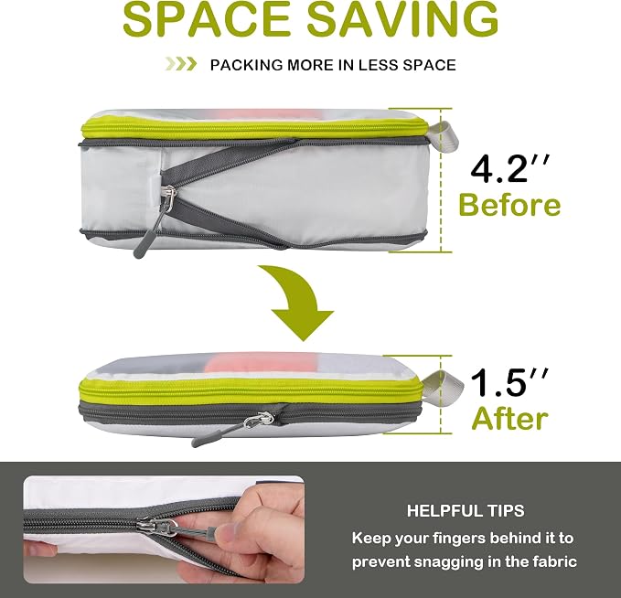 Cipway Mesh Compression Packing Cubes, Ultralight See Through Luggage Organizer - Image 3