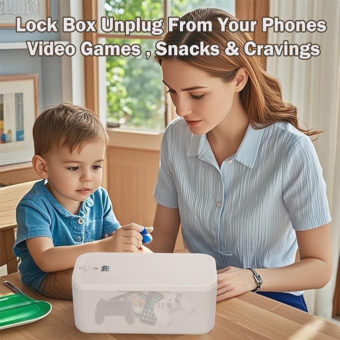 SANIDIKA Lockable Storage Box, Locking Medicine Box, Cell Phone Locked Jail - Image 4