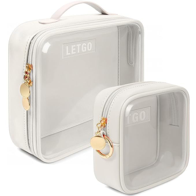 Travel Toiletry Bag, 2 Pack Clear Makeup Bags by LETGO