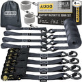 AUGO Ratchet Straps Heavy Duty 4 Pack -15 FT - 2200 LB Break Strength – - Cargo by AUGO