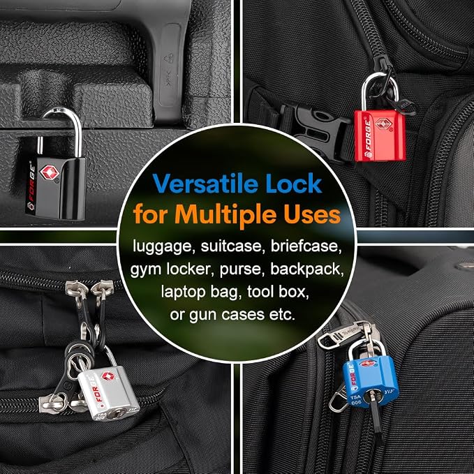 TSA Approved Luggage Locks, Ultra-Secure Dimple Key Travel Locks - Image 5