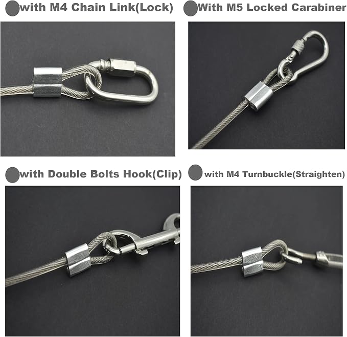 10 Pcs 5mm Wire 12 inch Vinyl Coated Stainless Steel Cable - Image 5