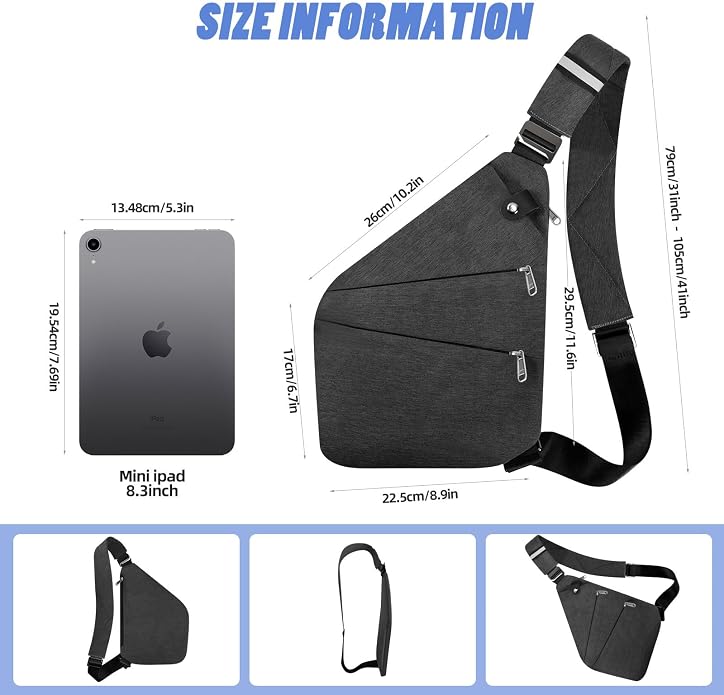 Anti Theft Crossbody Bag, Anti Theft Travel Bag - Image 6