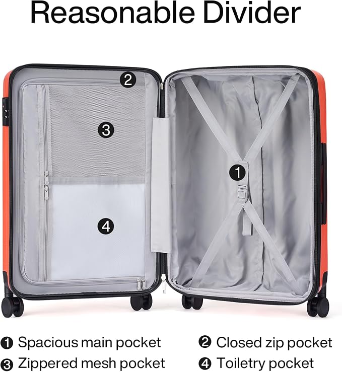 Hanke 20 Inch Expandable Carry on Luggage 22x14x9 Airline Approved Lightweight - Image 7