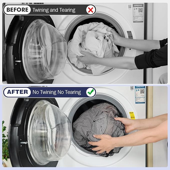 4Pcs Mesh Laundry Bags Washing Machine Mesh Wash Bags Jumbo - Image 2