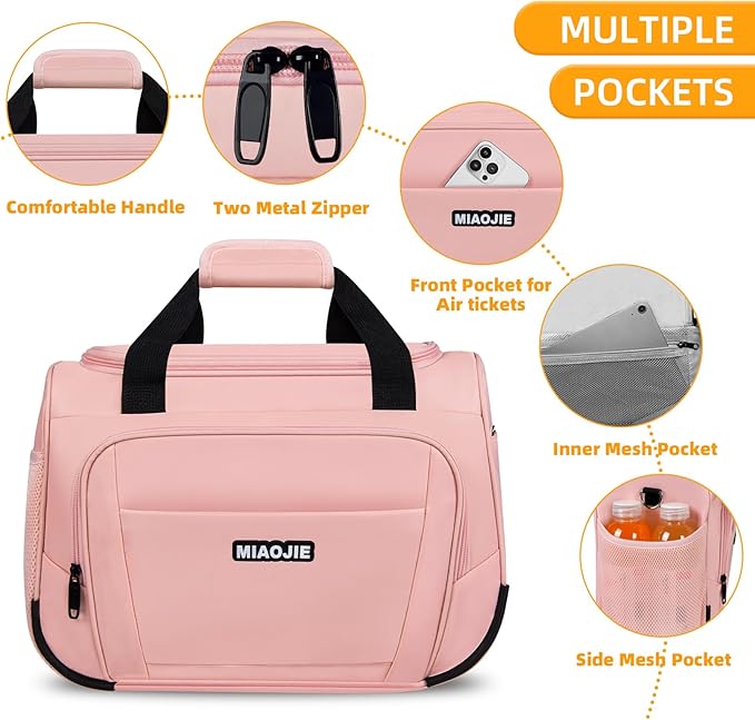 Underseat Carry On Luggage Lightweight Travel Tote Weekender Bag Overnight - Image 3
