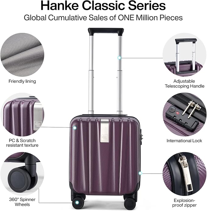 Hanke 14 Inch Underseat Carry On Luggage - Image 4