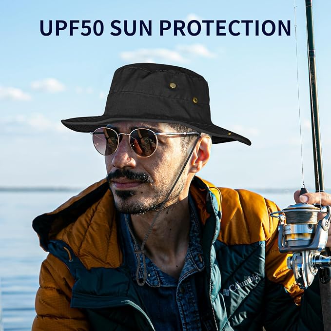 Sun Hats for Men Women Boonie Hat Foldable Fishing Hat UPF 50+ Bucket Hat for - Image 6