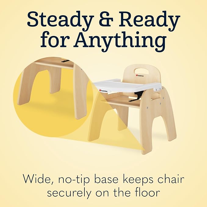 Foundations Easy Serve 11" Wood Feeding Chair - Image 8