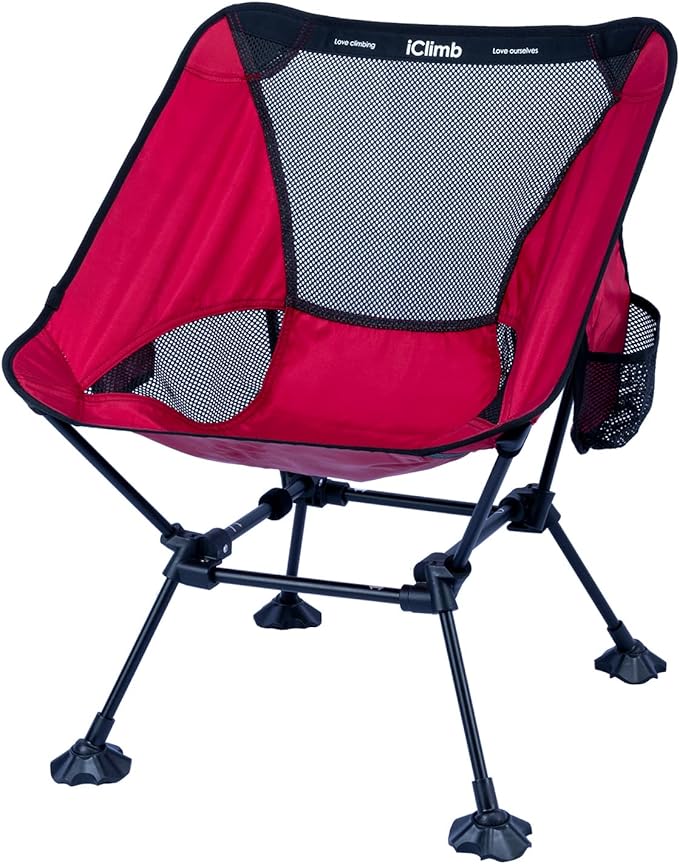 iClimb Ultralight Compact Camping Folding Beach Chair by iClimb