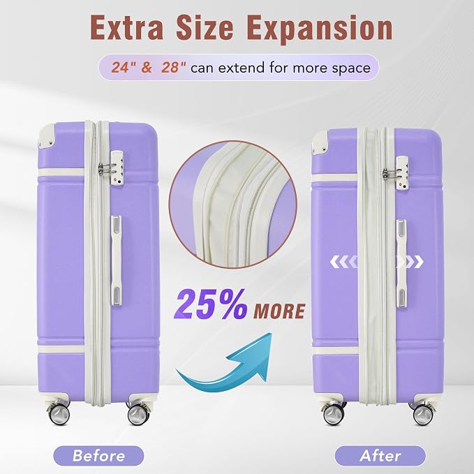 Merax Suitcase Set 28 inches Expandable Luggage - Image 7
