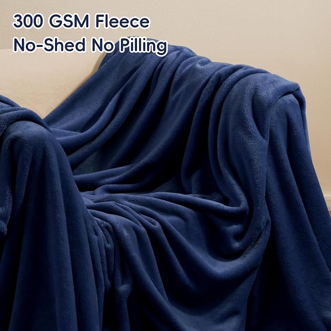 PHF Ultra Soft Fleece Blanket Queen Size, No Shed No Pilling Luxury Plush Cozy - Image 3