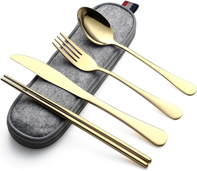 DEVICO Camping Utensils, Portable Travel Utensils by DEVICO