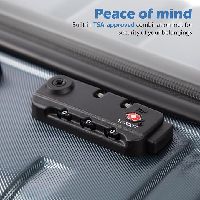 COOLIFE Expandable Suitcase PC ABS TSA Luggage 3 Piece Set Lock Spinner Carry on - Image 3