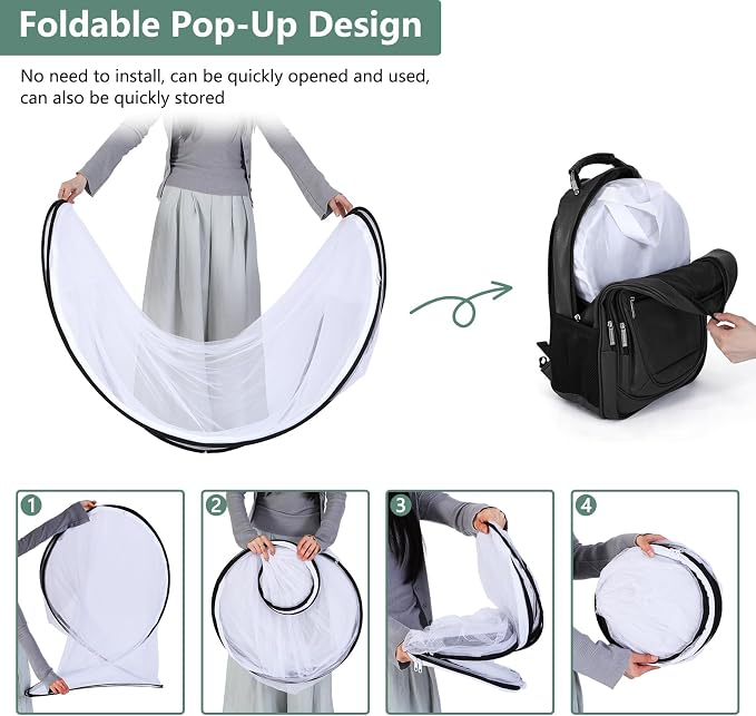 78.7 x 31.5 x 23.6 Inch Large Pop Up Mosquito Net, Collapsible Portable - Image 7
