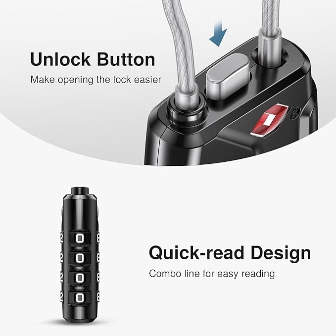 Puroma 4 Pack TSA Approved Luggage Locks, 4 Digit Combination Travel Locks - Image 4