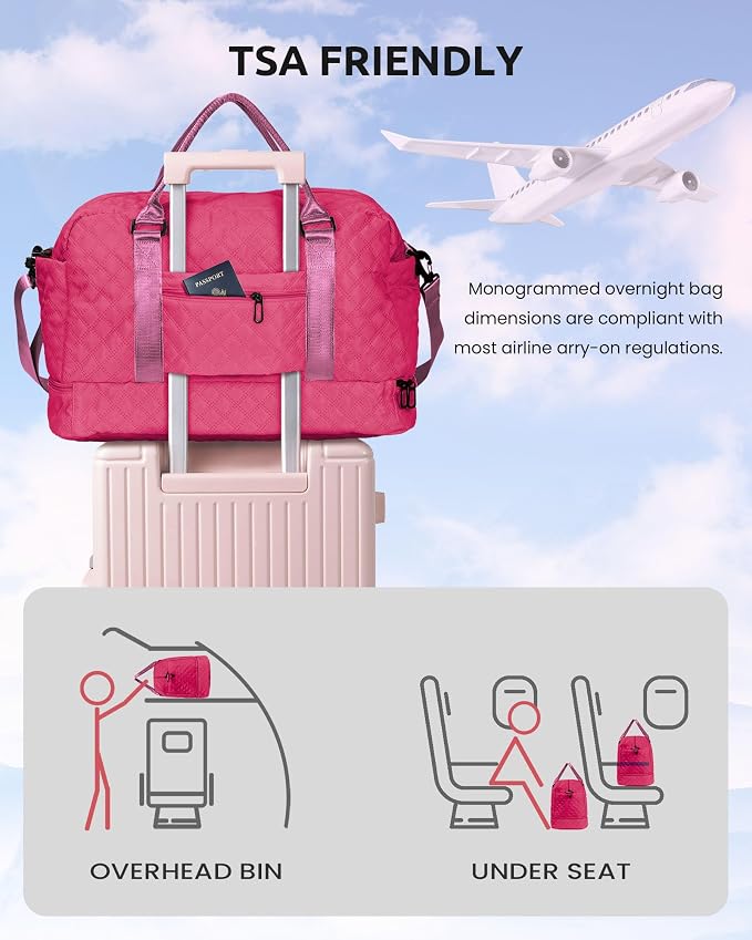 Monogrammed Gift for Woman, Gifts for Women-Initial Travel Bag - Image 5
