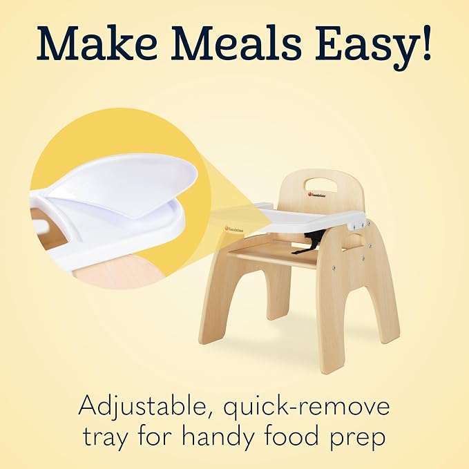 Foundations Easy Serve 13" Wood Feeding Chair - Image 4