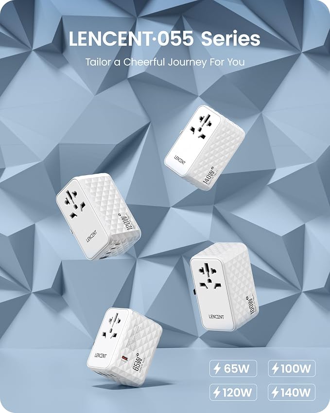 LENCENT 100W International Travel Adapter, Universal Travel Adapter - Image 5