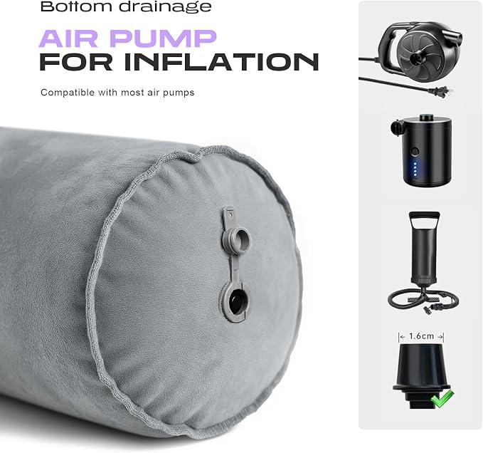 ETROL Inflatable Body Pillow for Adults, 47-inch Long Pillows for Bed, Bolster - Image 6