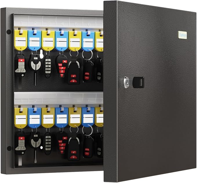 48 Key Cabinet Organizer, Key Lock Box, Key Safe Security Storage Lockbox Holder by DiDiHere