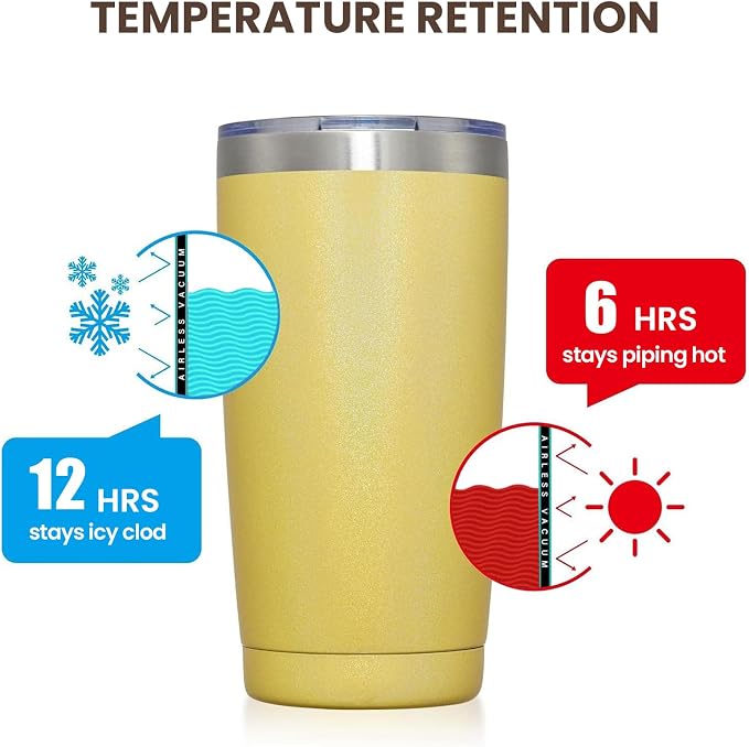 MEWAY 20oz Tumbler 12 Pack Double Wall Vacuum Insulated Travel Glitter Mug Bulk - Image 6