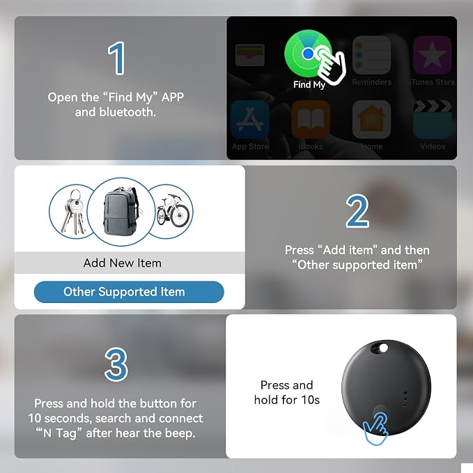 Air Tracker Tags-2Pack Smart Bluetooth Tracker, Smart Tag Item Finders - Image 5