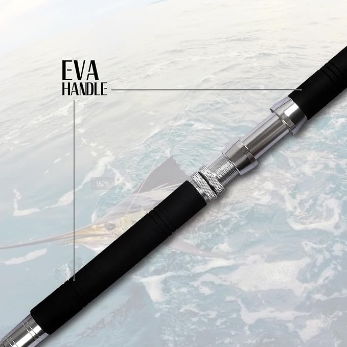 Fiblink Saltwater Offshore Heavy Trolling Fishing Rod Big Game Conventional - Image 6