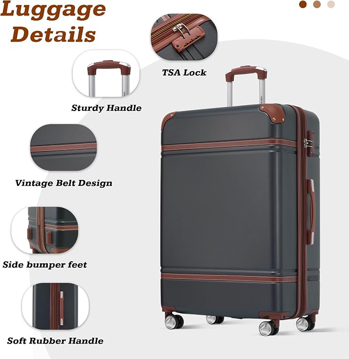Merax Suitcase Set 28 inches Expandable Luggage - Image 3