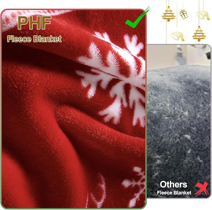 PHF Printed Fleece Blanket Queen Size, No Shed No Pilling Ultra Soft Plush Cozy - Image 4