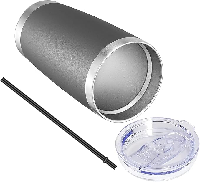 VEGOND 20oz Tumbler with Lid and Straw Stainless Steel Tumbler Cup Bulk Vacuum - Image 7