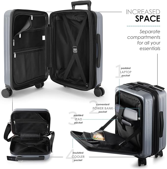 22 Inch Carry On Luggage 22x14x9 Airline Approved, Carry On Suitcase - Image 5