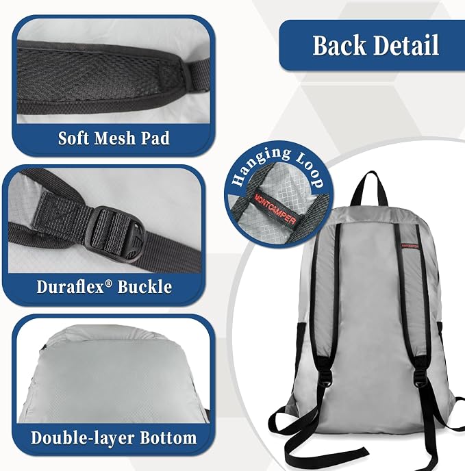 Hiking Daypack - Lightweight & Water-Resistant Portable Backpack - Image 6