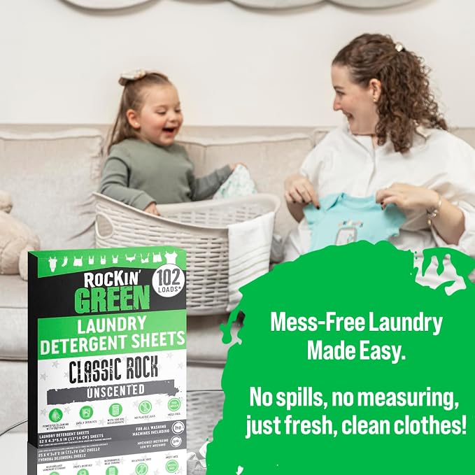 Rockin' Green Travel Laundry Detergent Sheets Unscented - Image 3