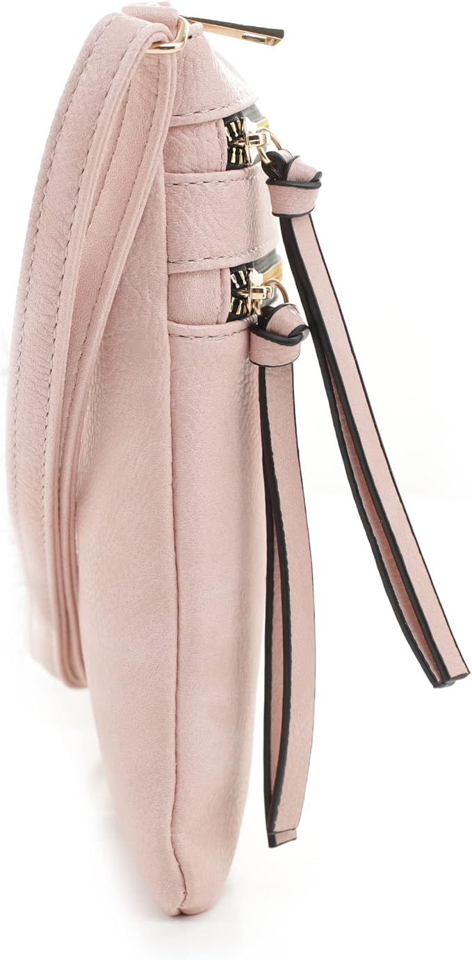 DELUXITY Crossbody Purse Bag Shoulder Bag Multi Pocket Zipper Purse | Mint - Image 3
