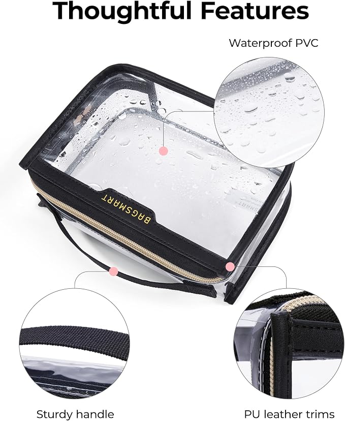 BAGSMART TSA Approved Toiletry Bag, Makeup Cosmetic Pouch Bag - Image 5