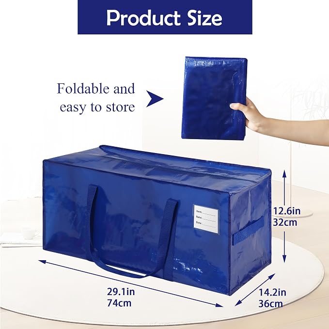 8 Pack Heavy Duty Extra Large Moving Bags - Image 2