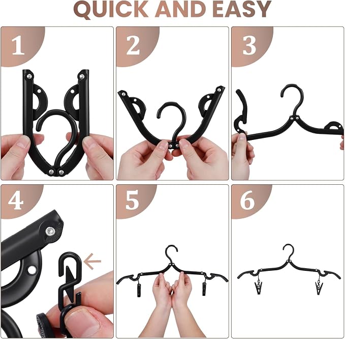 10 Pack Foldable Travel Hangers - Image 4