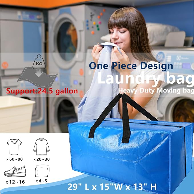 10 Pack Heavy Duty Extra Large Moving Bags Storage Tote - Image 4