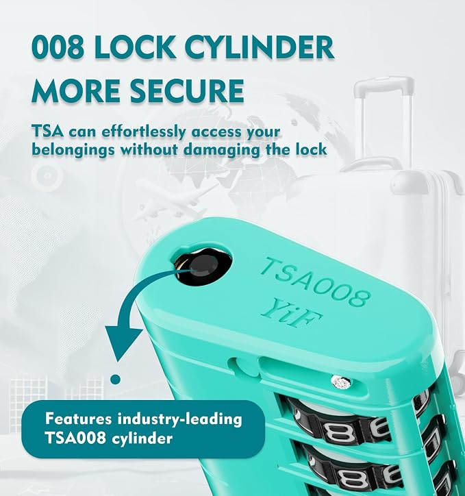 ANVIL TSA Approved Luggage Locks – High Security TSA008 Combination Travel Locks - Image 2