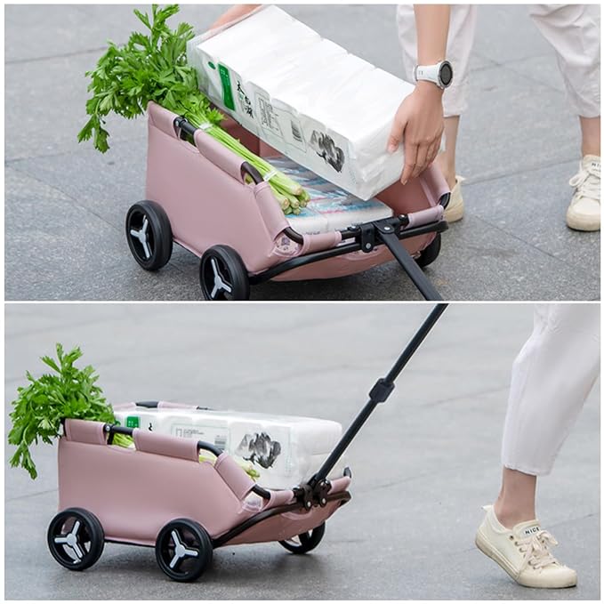 Dog Stroller 4 Wheels Folding Dog Cart Pet Stroller - Image 4