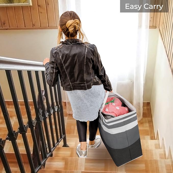 HomeHacks Laundry Basket, 100L Each Waterproof, Freestanding Laundry Hamper - Image 7