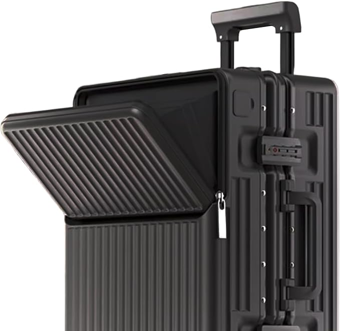 Zipperless Luggage, Polycarbonate Aluminum Hard Shell, Expandable Carry-On - Image 3