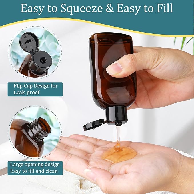 Cosywell Travel Shampoo Bottles 4pcs 3.4oz TSA Approved Travel Size Bottles - Image 4