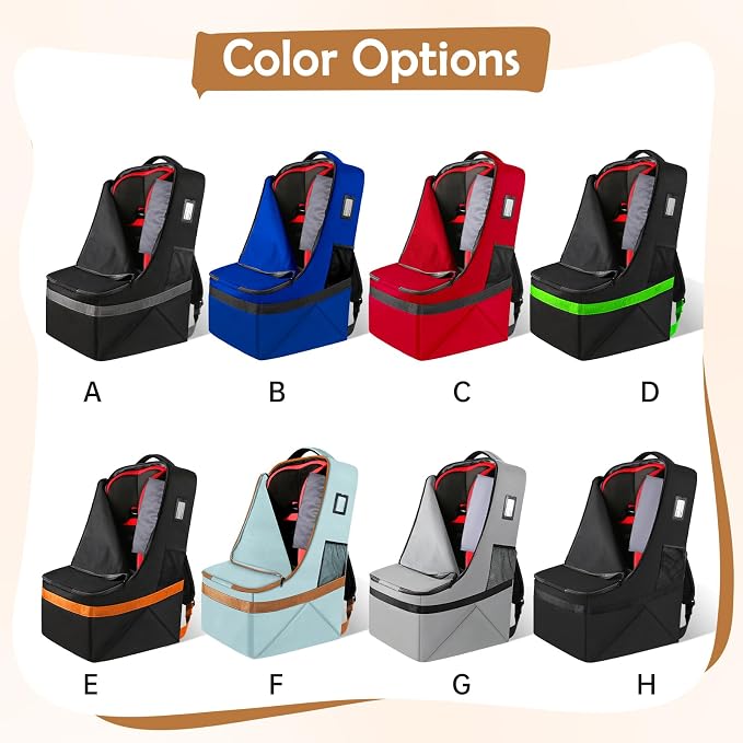 YOREPEK Gate Check Car Seat Travel Bag, Padded Carseat Cover - Image 2