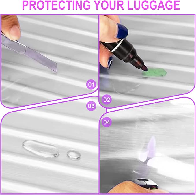 28 Inch Full Clear PVC Suitcase Cover Protectors - Image 3
