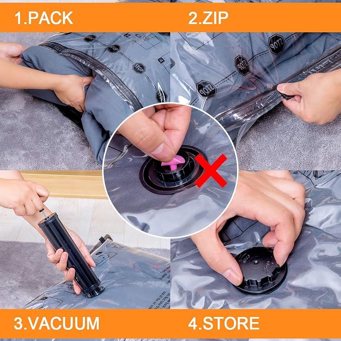 Vacuum Storage Bags Jumbo, Plastic Packaging Bags, Space Saver Sealer - Image 4