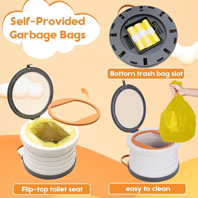 SunnySmile Portable Toilet for Kids, Portable Potty Seat for Toddler Travel - Image 2