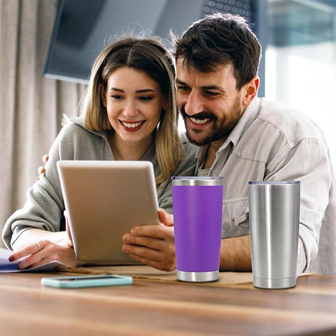 20 oz Tumbler with lid Double Wall Vacuum Insulated Tumblers Stainless Steel - Image 8