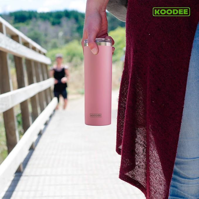 koodee 20 oz Stainless Steel Skinny Tumblers Double Wall Insulated Water - Image 6